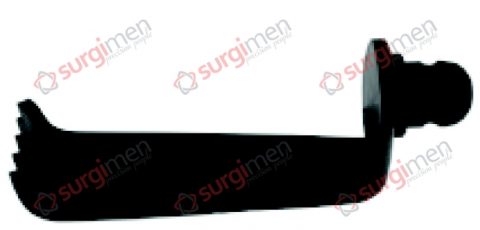 CASPAR Lateral valves with ball snap closure, for self-retaining Self-Retaining Retractors, Surface black-finish 50 x 13 mm