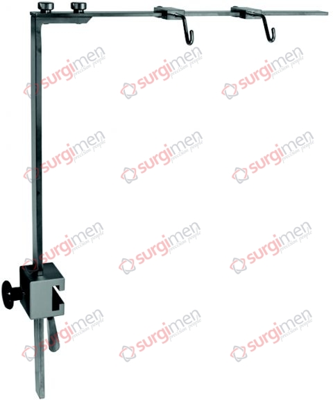ROCHARD Mounting frame for fastening to the lateral bars 25 x 10 mm of the operating tables