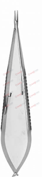 Micro Needle Holders with flat spring type handles without catch 16 cm, 6¼“