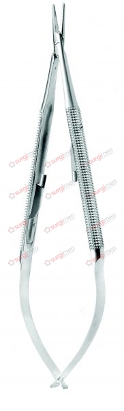 Micro Needle Holders with round spring type handles with catch 18 cm, 7“