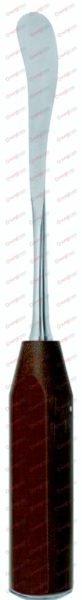 Raspatories with handle from artificial wood Can be autoclaved at 3 bar overpressure (143°C) 21 mm 27,5 cm, 10¾“