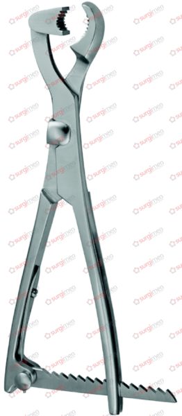 LAMBOTTE Bone Holding Forceps adjustable, 1 jaw swiveled 26,0 cm, 10¼“ 1 LAMBOTTE Bone Holding Forceps adjustable, 1 jaw swiveled 26,0 cm, 10¼“