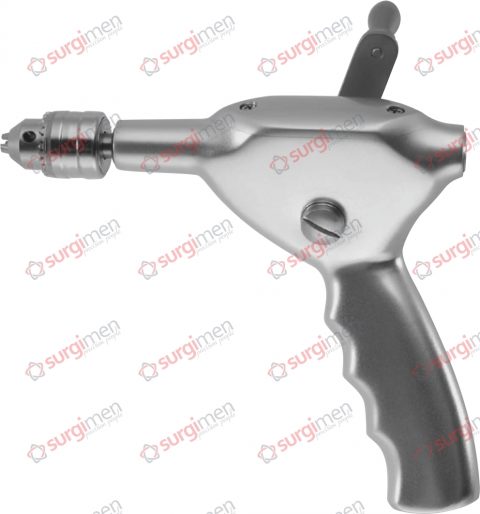 RALK Hand drill with three-jaw-chuck and key (23-568-01), for shanks up to 6.35 mm diam., cannulated, for taking wire drills and nails.