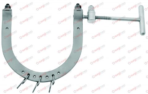 KIRSCHNER Wire traction bows with 3 traction hooks, Width 105 mm, 4⅛“ Depth 100 mm, 4“