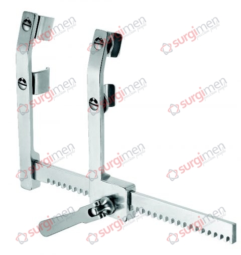 MORSE Sternotomy Spreaders with moveable double blades for adults A=22mm, B=27mm, C=200mm