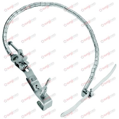 LEYLA Self-retaining brain retractor with 1 arm, complete, consisting of: 24-750-01 1 Flexible arm 24-750-02 1 Fixation base for 1 arm 24-750-03 1 Support for flat brain spatulas