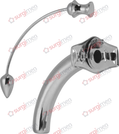 CHEVALIER-JACKSON Trachea Tubes regular radius Silver Fig. 6 , ø 10 mm , 75 mm