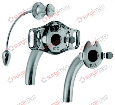Trachea Tubes regular radius German silver Valve speaking tubes, with detachable round valve Fig. 6 , ø 10 mm , 75 mm