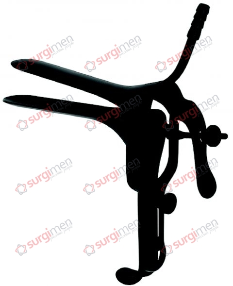 PEDERSON Vaginal specula for laser surgery, suctioning from upper blade Surface black-finish 100 x 22 mm (AxB)