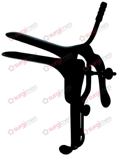 GRAVE Vaginal specula for laser surgery, suctioning from upper blade Surface black-finish 115 x 35 mm (AxB)