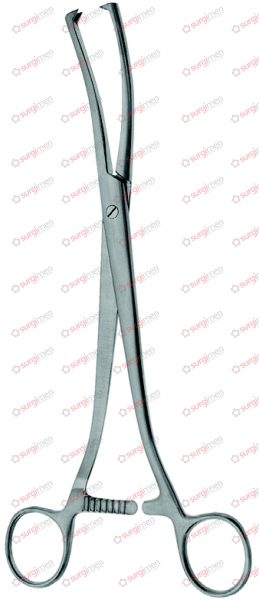 MUSEUX Uterine Tenaculum Forceps curved sideways 23,5 cm 9 1/4