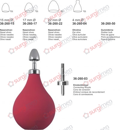 Atomizers Nasal olives 22 mm Ø