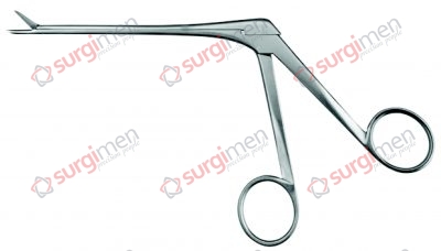 Nasal Scissors curved to the left, 1 blade serrated 110 mm