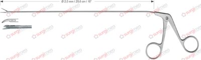 Micro Scissors, curved left Ø 2,0 mm , 25,0 cm , 10”