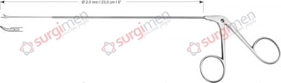 Endolaryngeal Micro Scissors, curved right Ø 2,0 mm , 23,0 cm , 9” 1 Endolaryngeal Micro Scissors, curved right Ø 2,0 mm , 23,0 cm , 9”