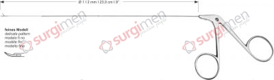 Endolaryngeal Micro Scissors, curved right delicate pattern Ø 1 , 2 mm , 23,0 cm I 9”