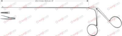 Endolaryngeal Micro Grasping forceps, straight Ø 2 , 3 mm , 23,0 cm , 9”
