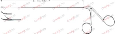 Endolaryngeal Micro Grasping forceps, curved right Ø 2 , 3 mm , 23,0 cm , 9”