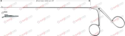 Endolaryngeal Micro Cup-shaped forceps, curved left Ø 2,0 mm , 23,0 cm , 9” 1 Endolaryngeal Micro Cup-shaped forceps, curved left Ø 2,0 mm , 23,0 cm , 9”