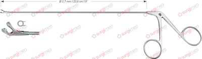 Endolaryngeal Micro Cup-shaped forceps curved upwards Ø 4,0 mm , 23,0 cm , 9” 1 Endolaryngeal Micro Cup-shaped forceps curved upwards Ø 4,0 mm , 23,0 cm , 9”