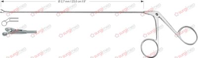 Endolaryngeal Micro Cup-shaped forceps, curved left Ø 4,0 mm , 23,0 cm , 9” 1 Endolaryngeal Micro Cup-shaped forceps, curved left Ø 4,0 mm , 23,0 cm , 9”