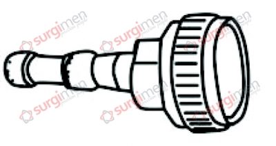 Coupling for connection to water tap, 1/2 inch