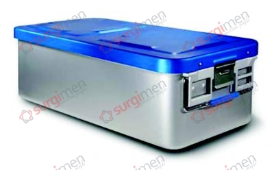 Large Containers Saftey Lid - Bottom perforated 580 x 280 x 260 mm Colour of Lid silver