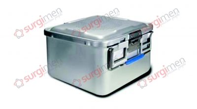 Half-Size-Containers Lid perforated - Bottom perforated 285 x 280 x 150 mm Colour of Lid blue
