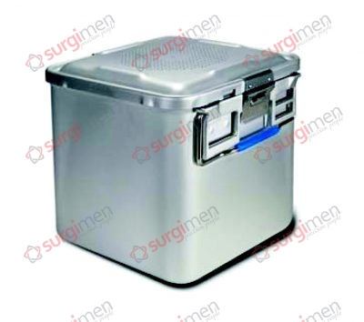 Half-Size-Containers Lid perforated - Bottom perforated 285 x 280 x 260 mm Colour of Lid blue
