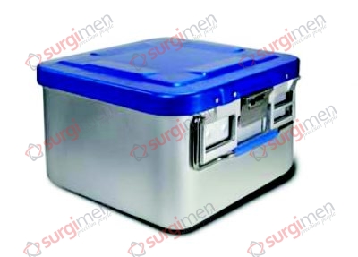 Half-Size-Containers Saftey Lid - Bottom perforated 285 x 280 x 150 mm Colour of Lid blue
