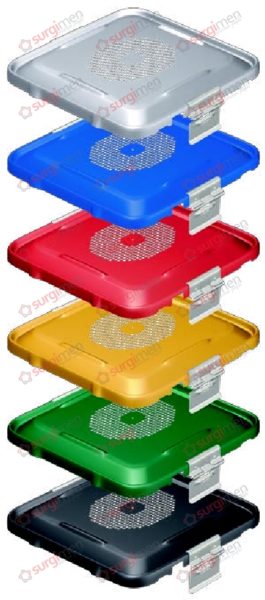 Lid perforated 285 x 280 mm Colour of Lid red