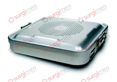 Flat Half-Size-Containers Lid perforated - Bottom non perforated 285 x 280 x 55 mm Colour of Lid silver