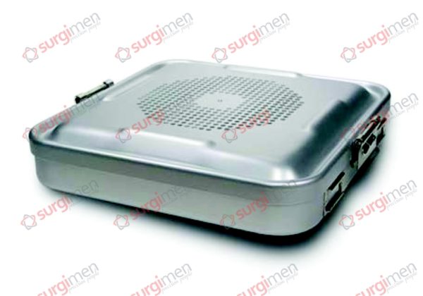 Flat Half-Size-Containers Lid perforated - Bottom non perforated 285 x 280 x 55 mm Colour of Lid blue