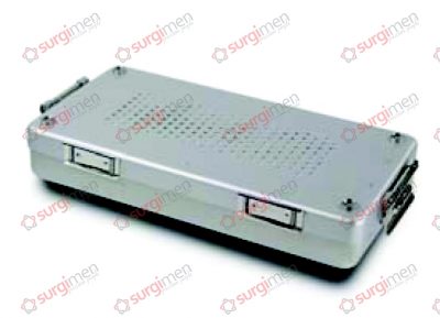 Special Container Lid perforated - Bottom non perforated 310 x 190 x 40 mm Colour of Lid silver