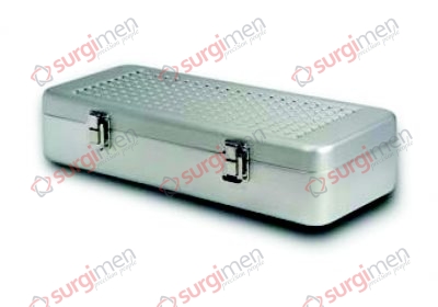 Endoscopy containers Lid perforated - Bottom perforated 300 x 138 x 65 mm Colour of Lid red