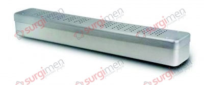 Endoscopy containers Lid perforated - Bottom perforated 450 x 70 x 70 mm Colour of Lid silver